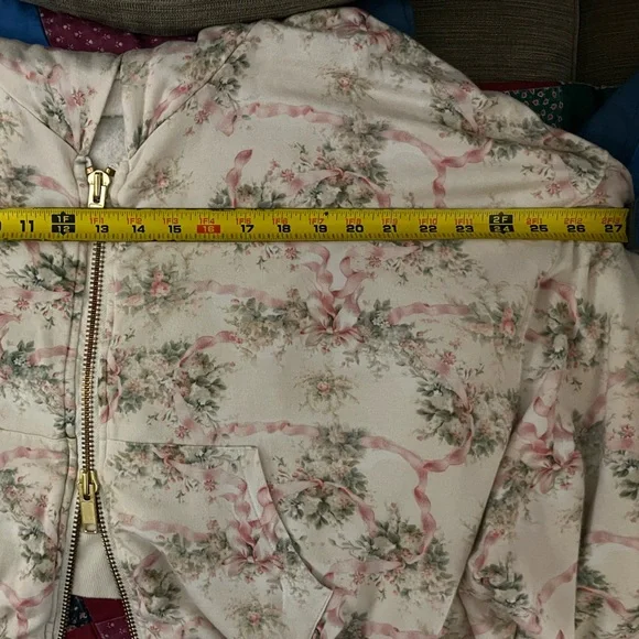Selkie + Free People Floral Zip-Front Women's Hoodie Size Medium - Picture 7 of 10